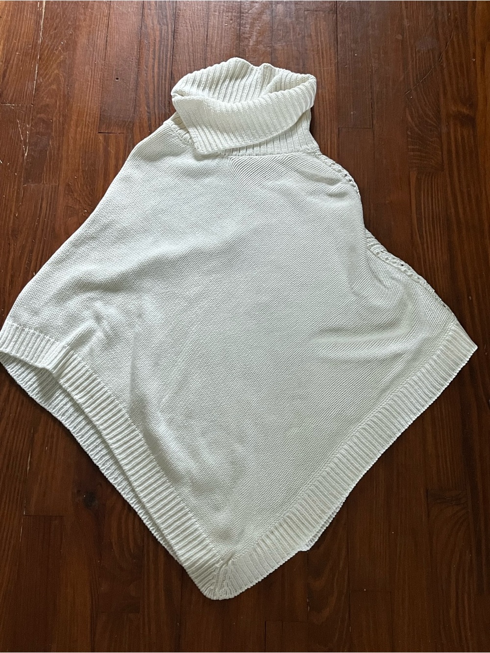 Chico's Cream Knit Turtleneck Poncho NWT S/M - Holiday Christmas - Picture 7 of 8